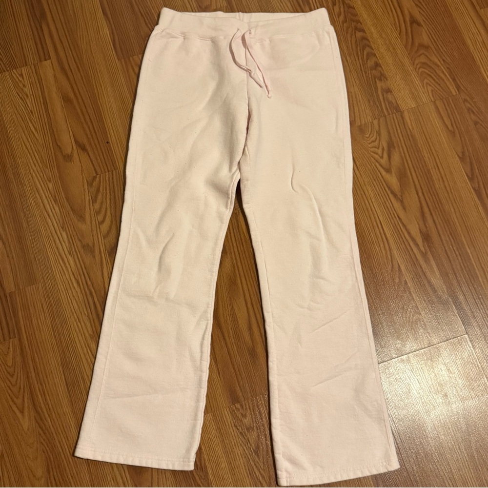 Hanes‎ Classic Light Baby Pink Flare Lounge Pants Size S Sport Athletic Gym